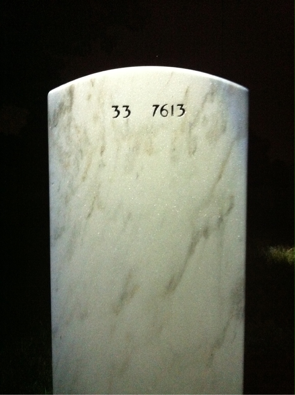 Back of headstone — Holland Altum