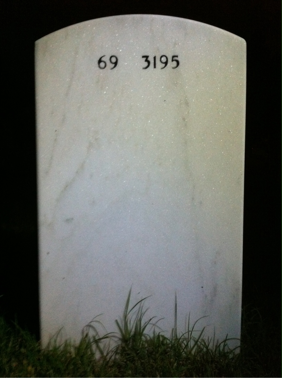 Back of headstone — Gerald Coburn