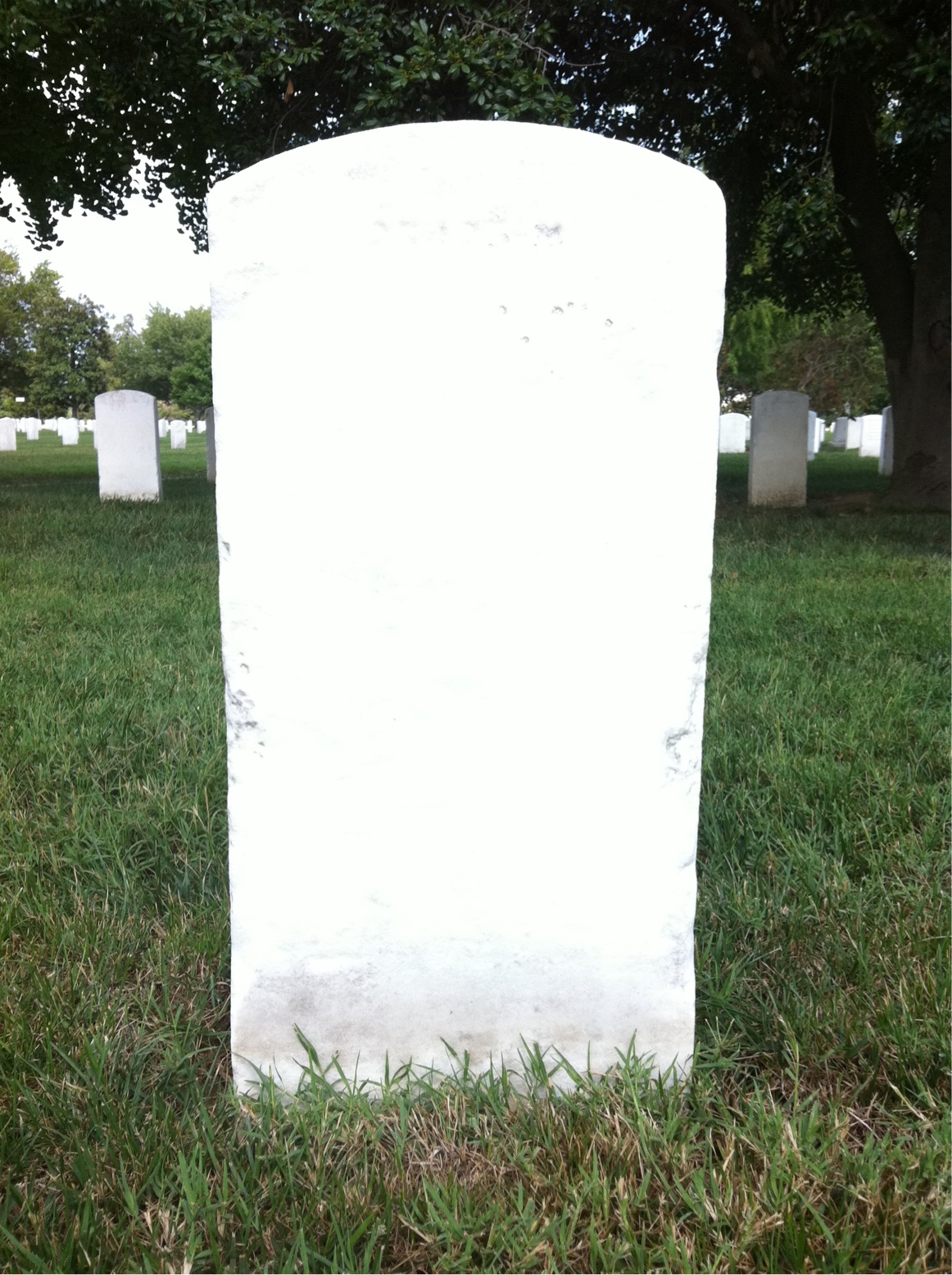 Back of headstone — William C Kirchner
