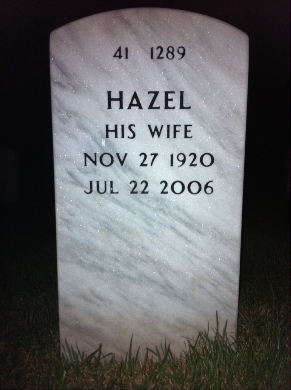 Back of headstone — Joseph Walker