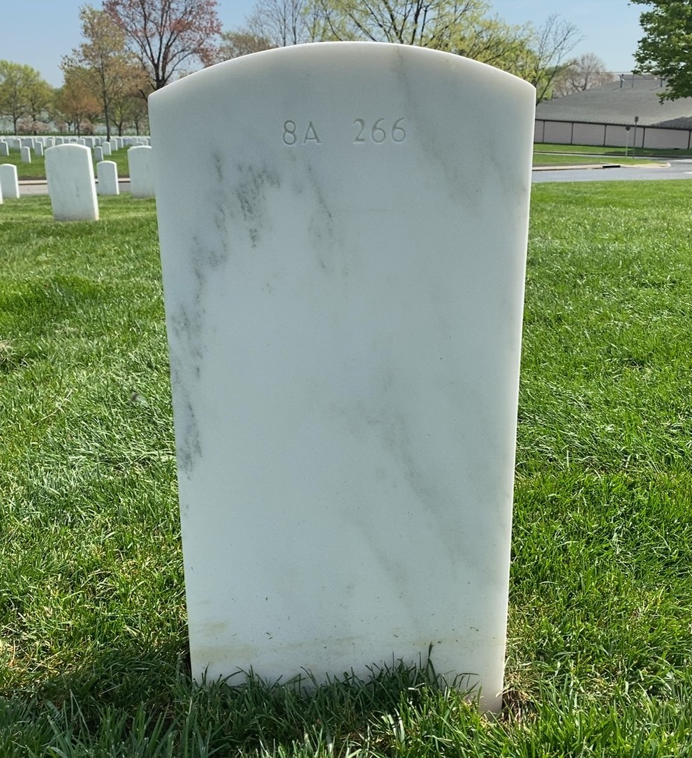 Back of headstone — William Emory Willoughby
