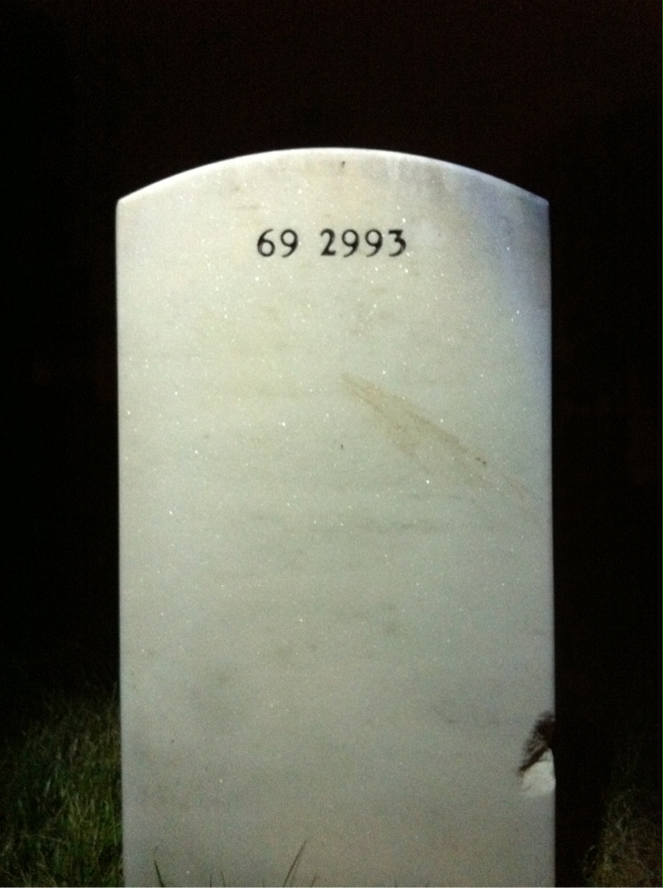Back of headstone — Robert Elliott