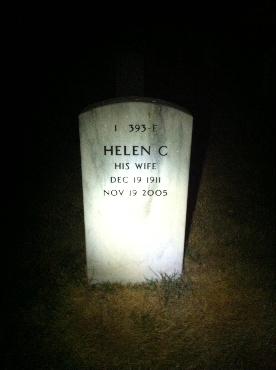 Back of headstone — William Smith