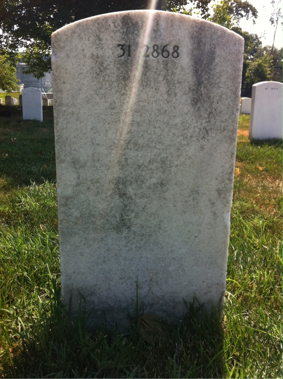 Back of headstone — Nelle Monk