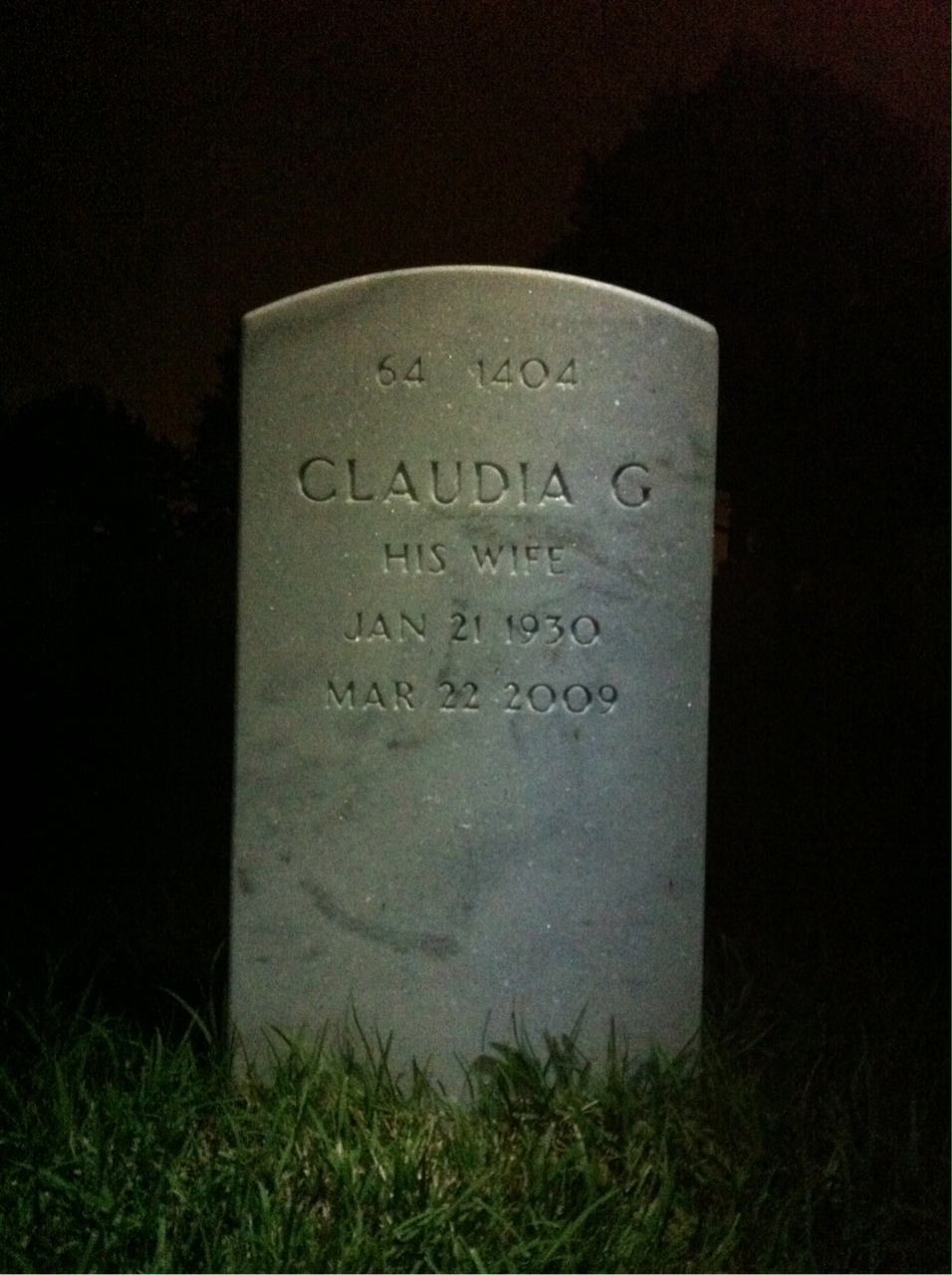 Back of headstone — Joseph Cosgrove