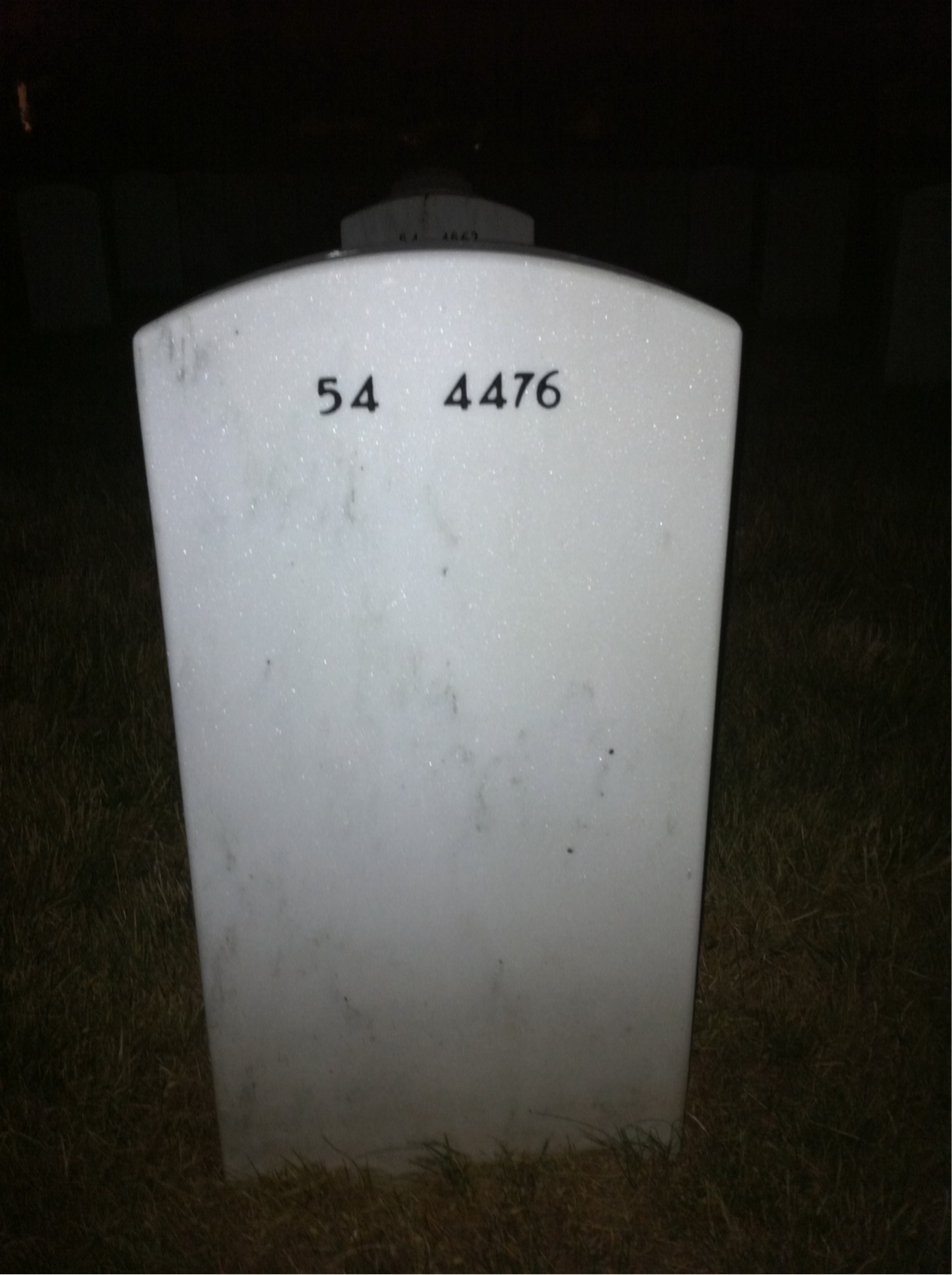 Back of headstone — Monroe Murray