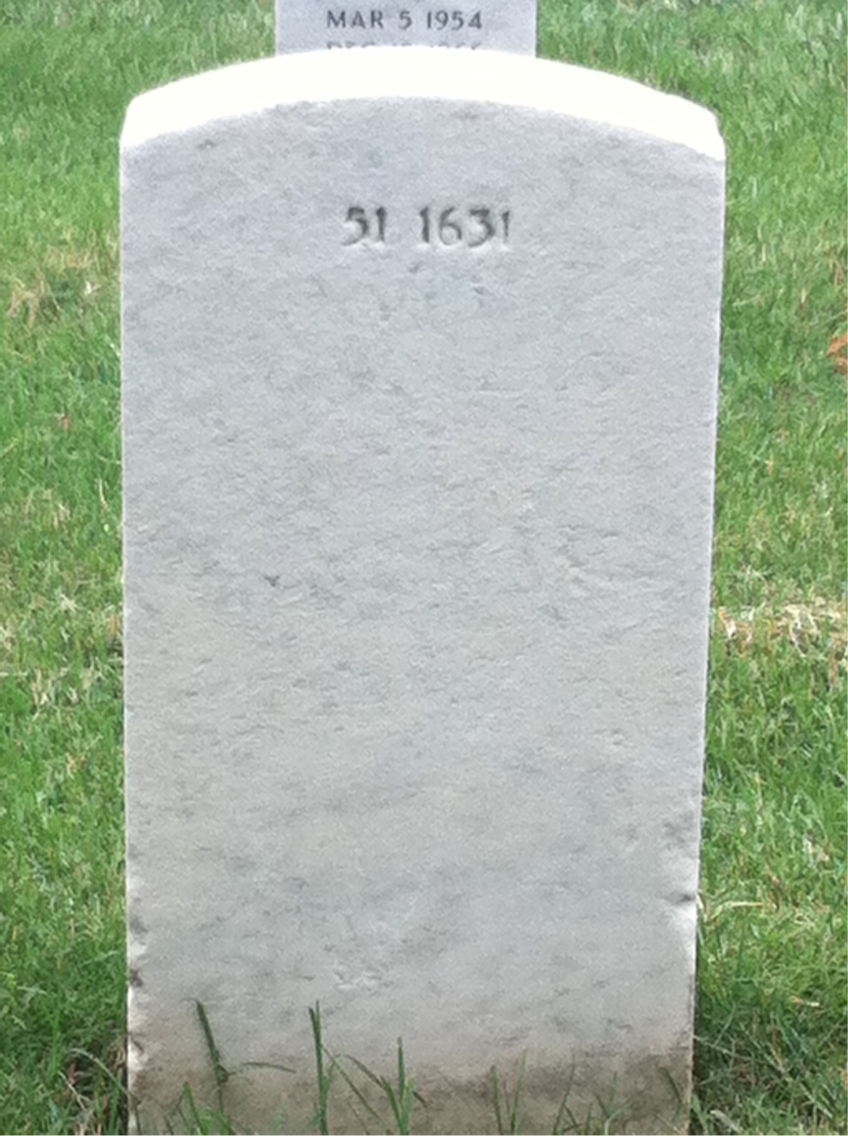 Back of headstone — Cecil H Schwab