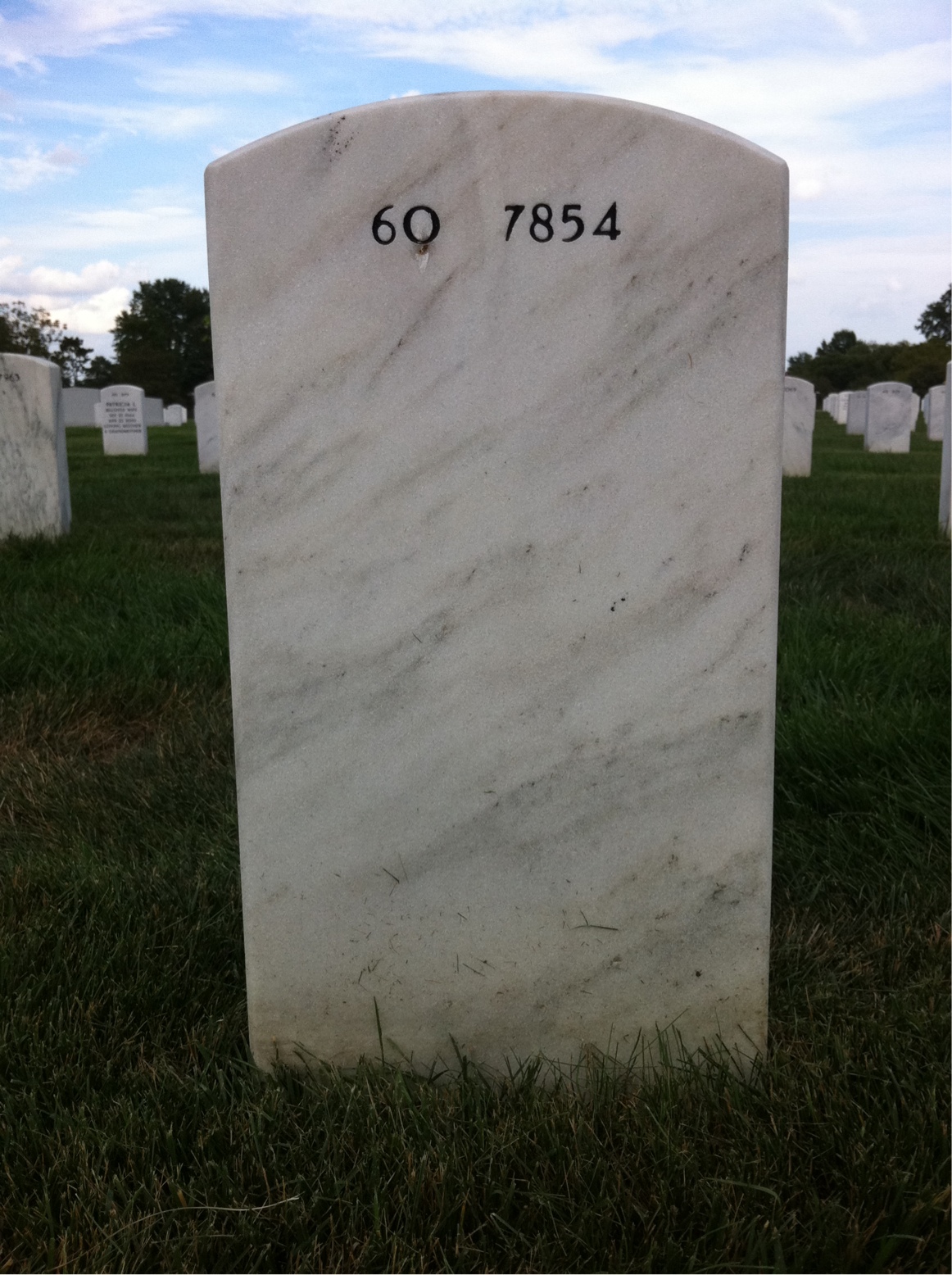 Back of headstone — David Lee-Pethel