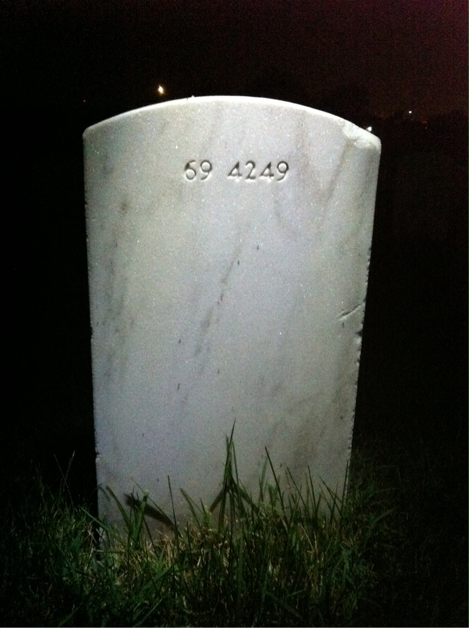 Back of headstone — James Andrade