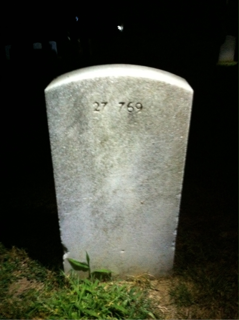 Back of headstone — William Blair