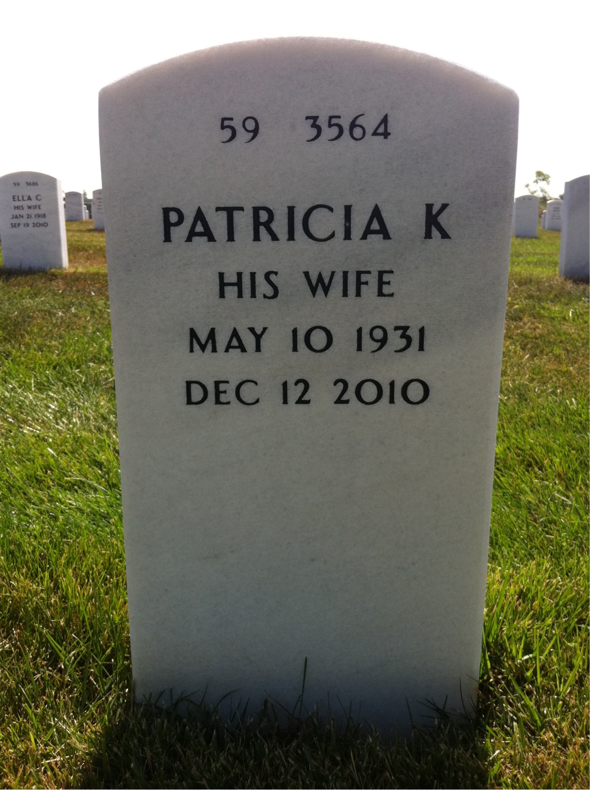 Back of headstone — William Owens