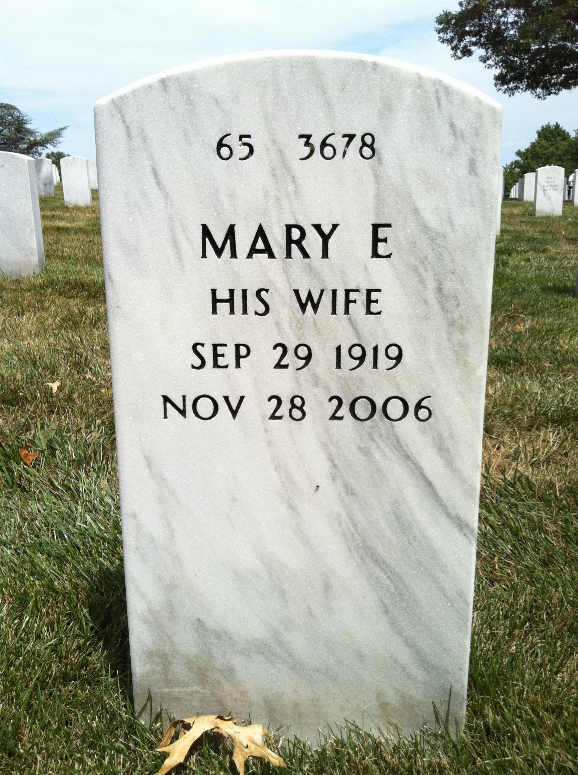 Back of headstone — Frank Kerst