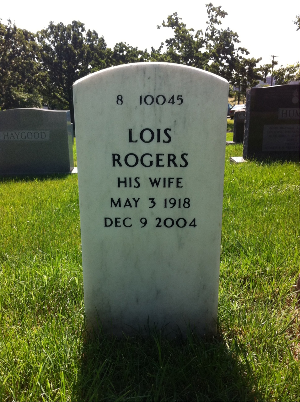 Back of headstone — Levin Tull