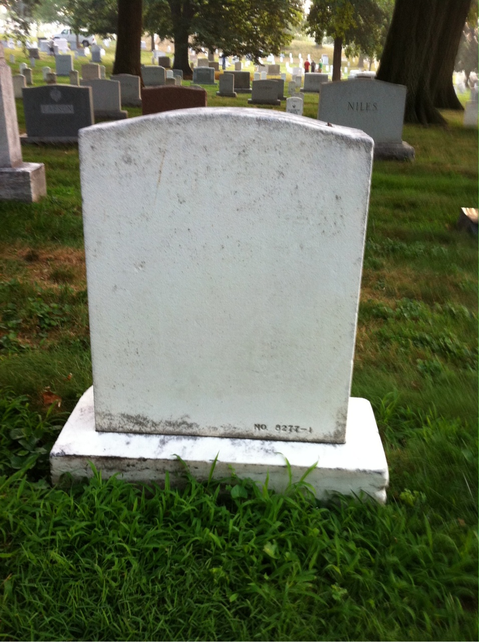 Back of headstone — Reamer Argo