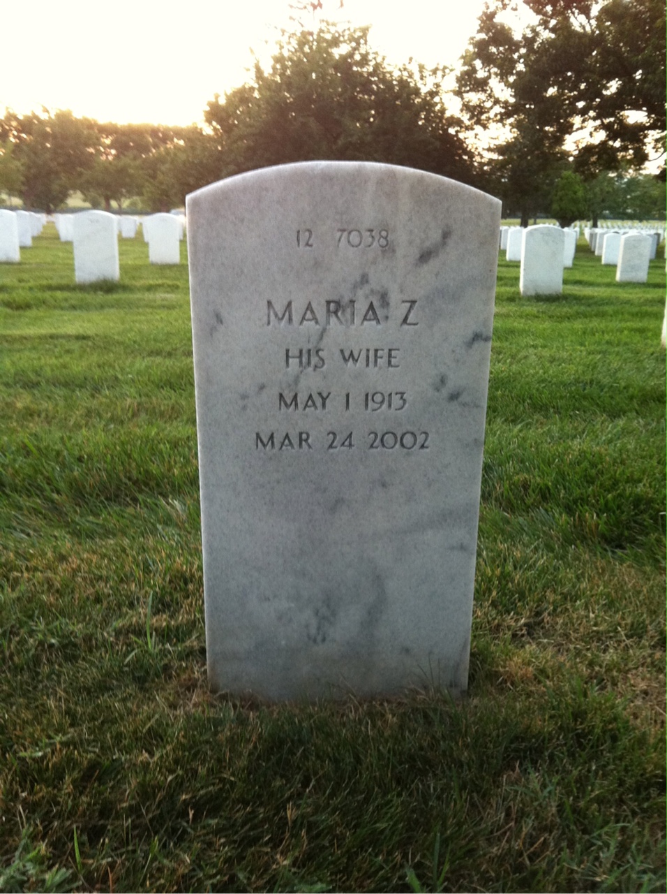 Back of headstone — Benjamin Moss