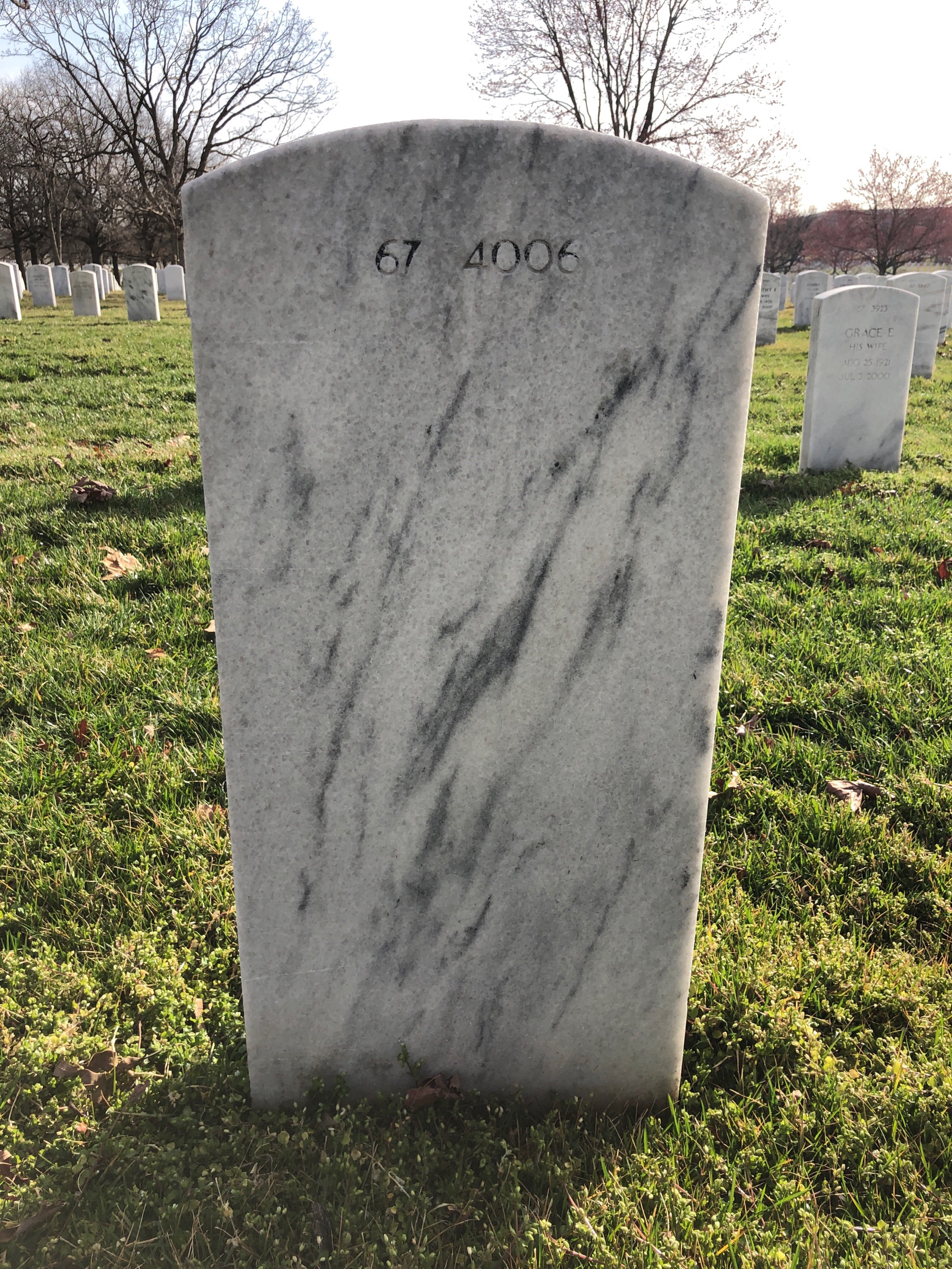 Back of headstone — James Cunningham