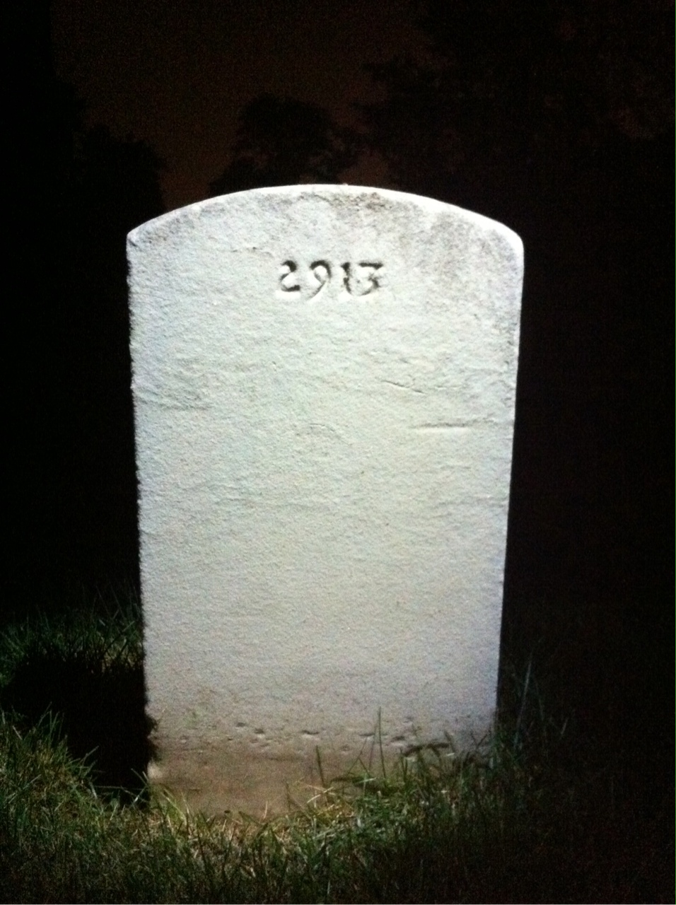 Back of headstone — Samuel Musick
