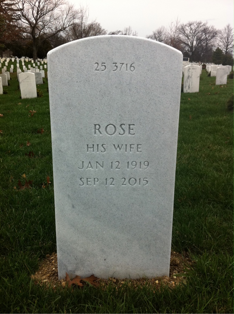 Back of headstone — Herbert Silverman