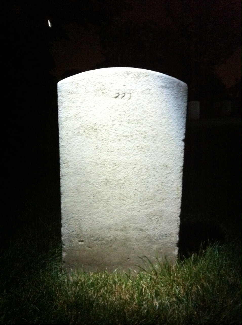 Back of headstone — George Myers