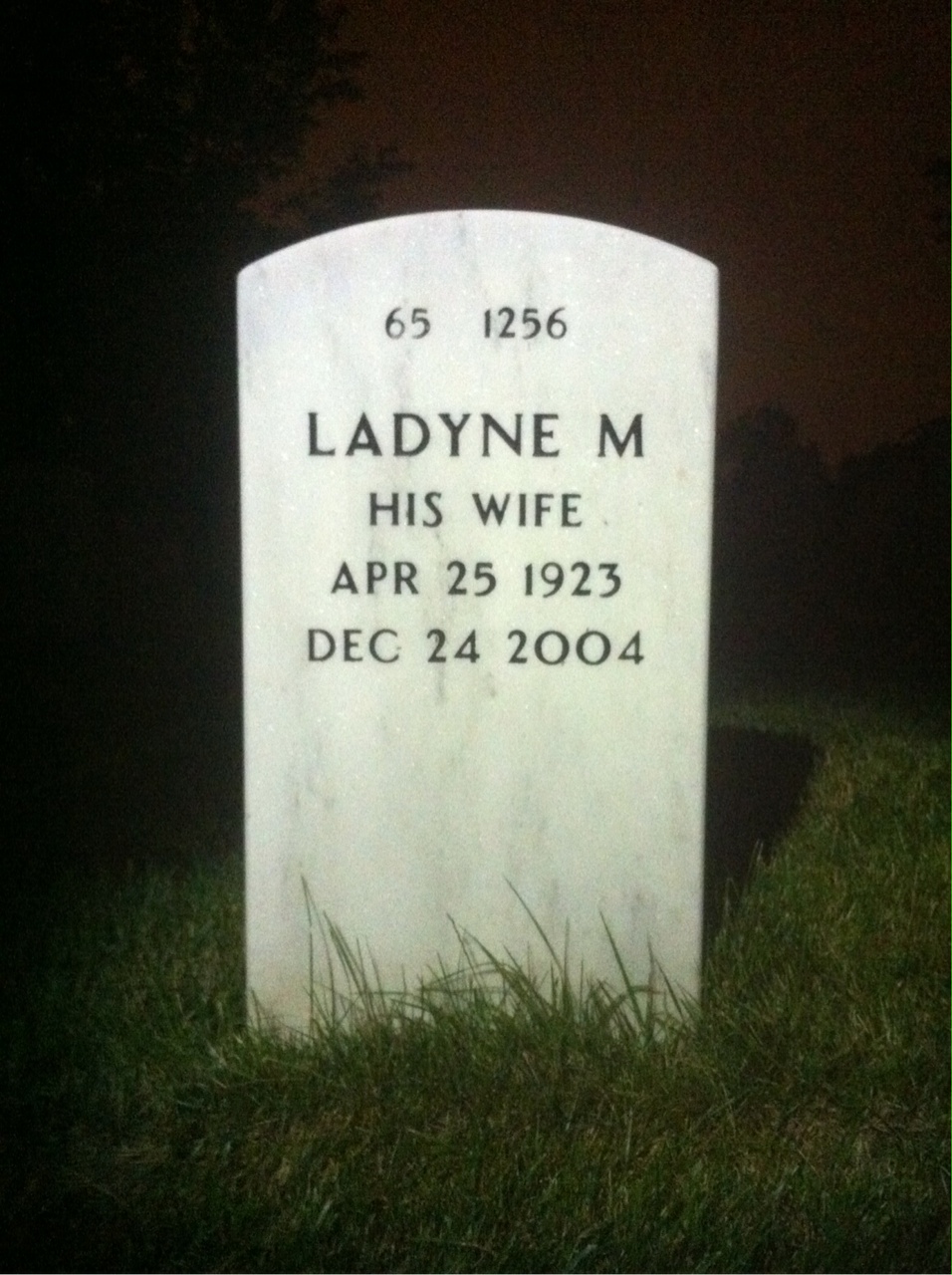 Back of headstone — Thomas Lerch