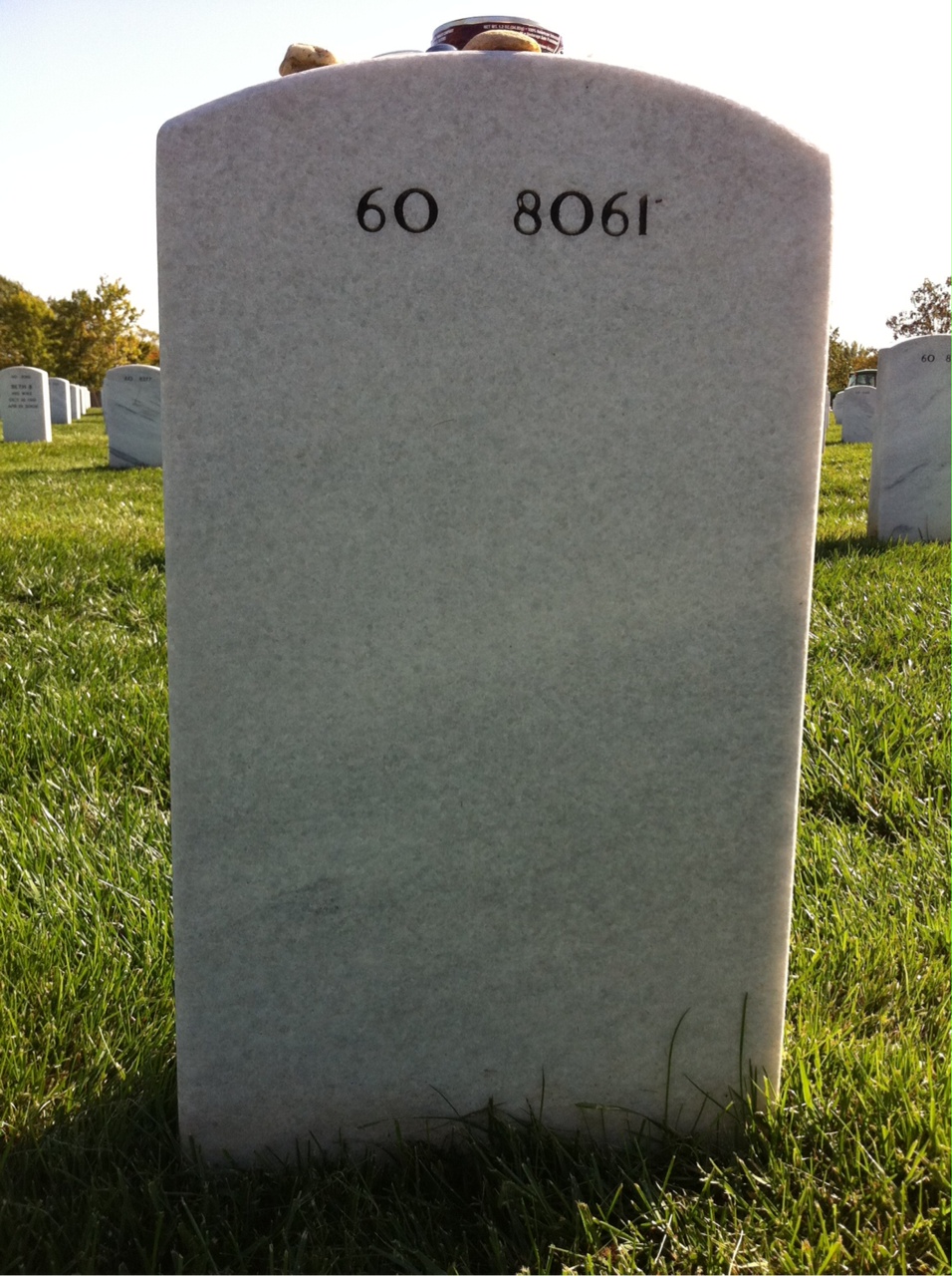 Back of headstone — Yance Gray