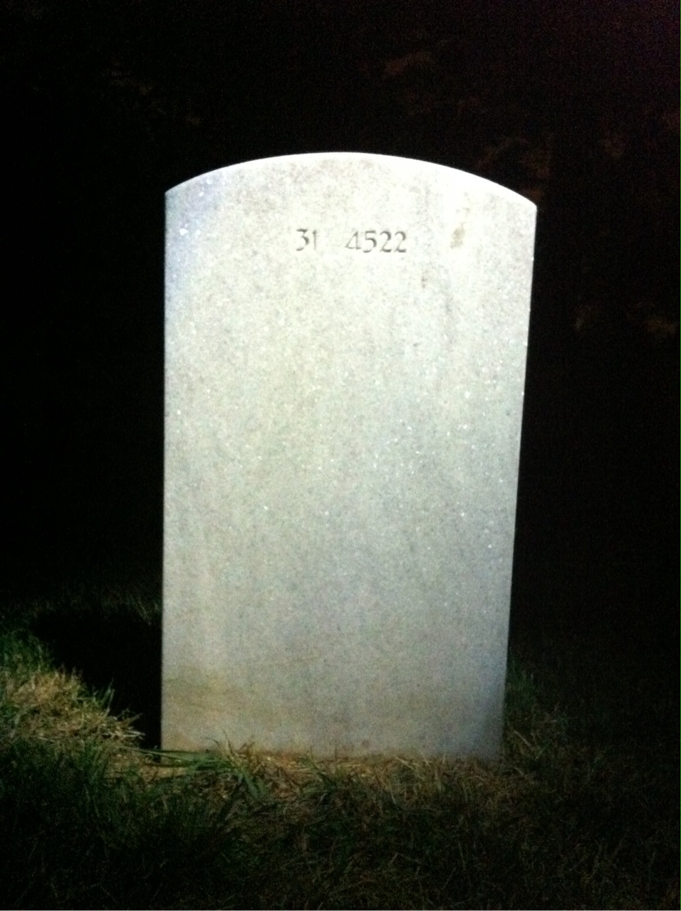 Back of headstone — Dominick A Cassandra