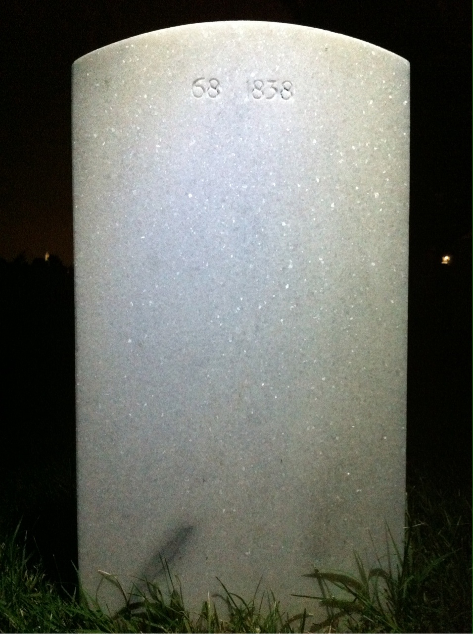 Back of headstone — William J Walden