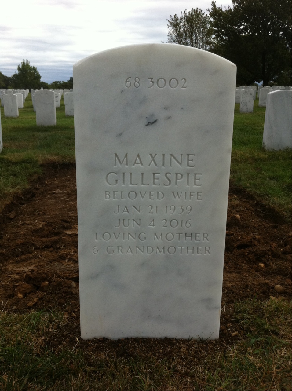 Back of headstone — Walter William Brown