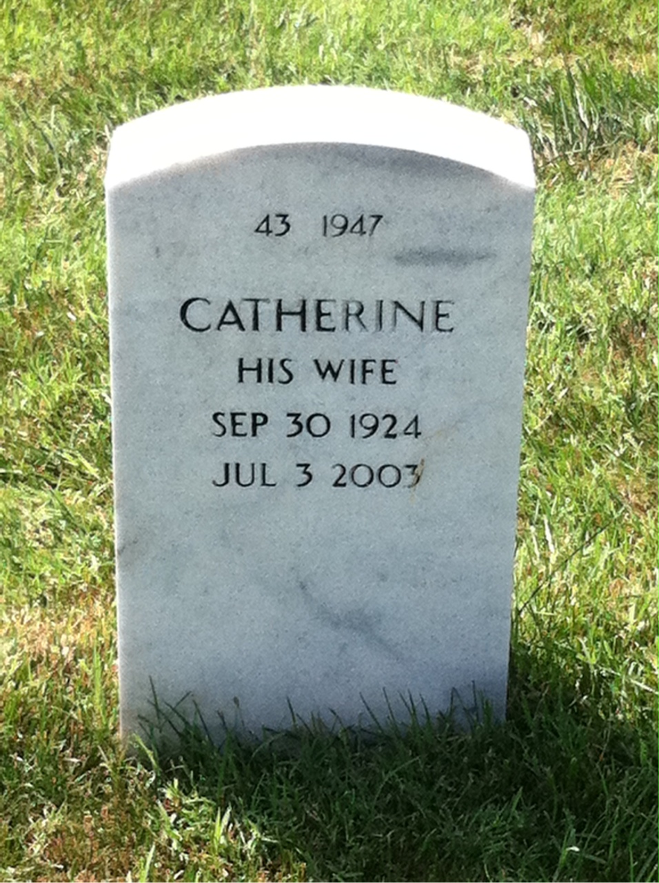 Back of headstone — Robert Mccormick