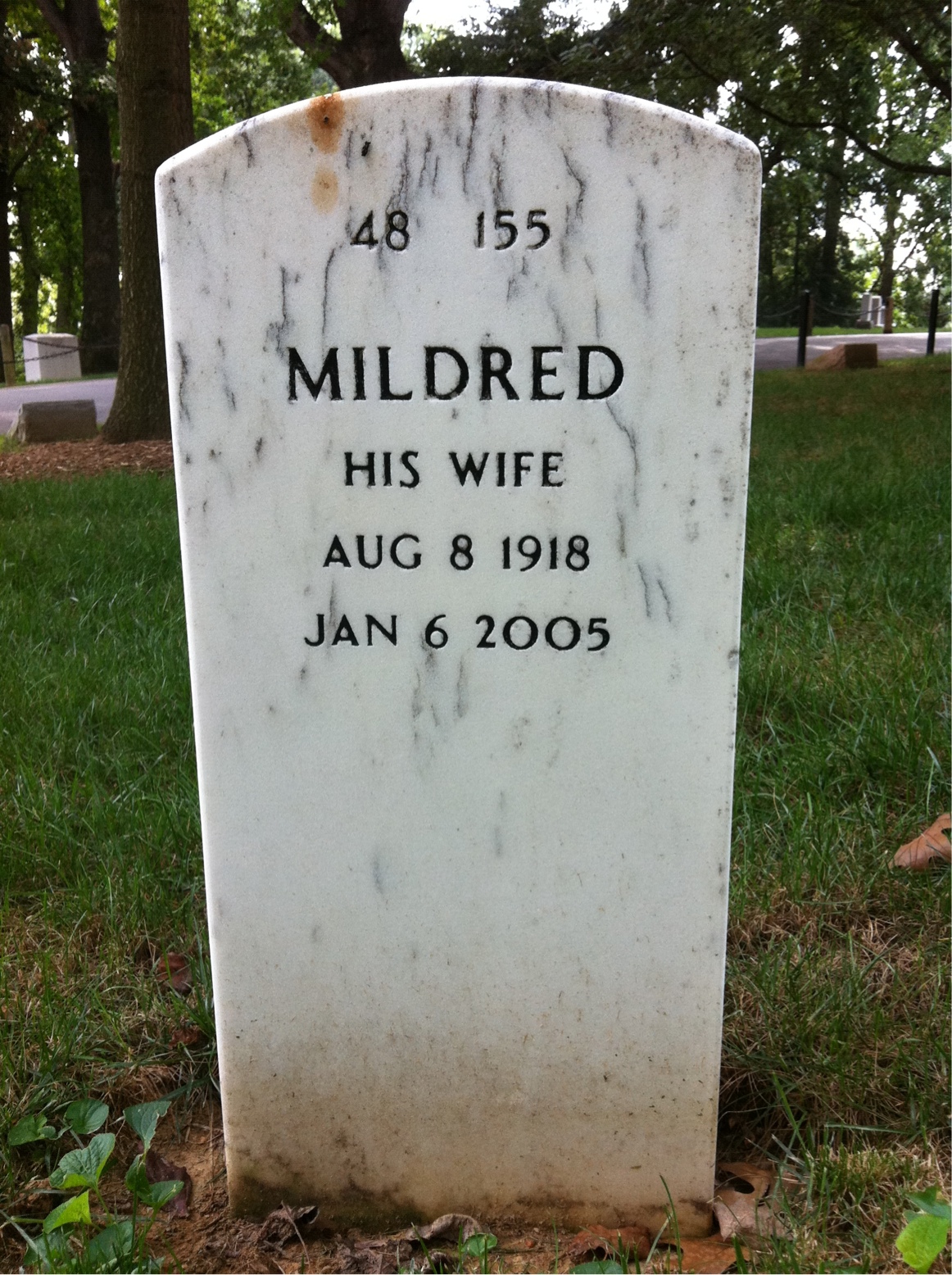 Back of headstone — Edward Hamby