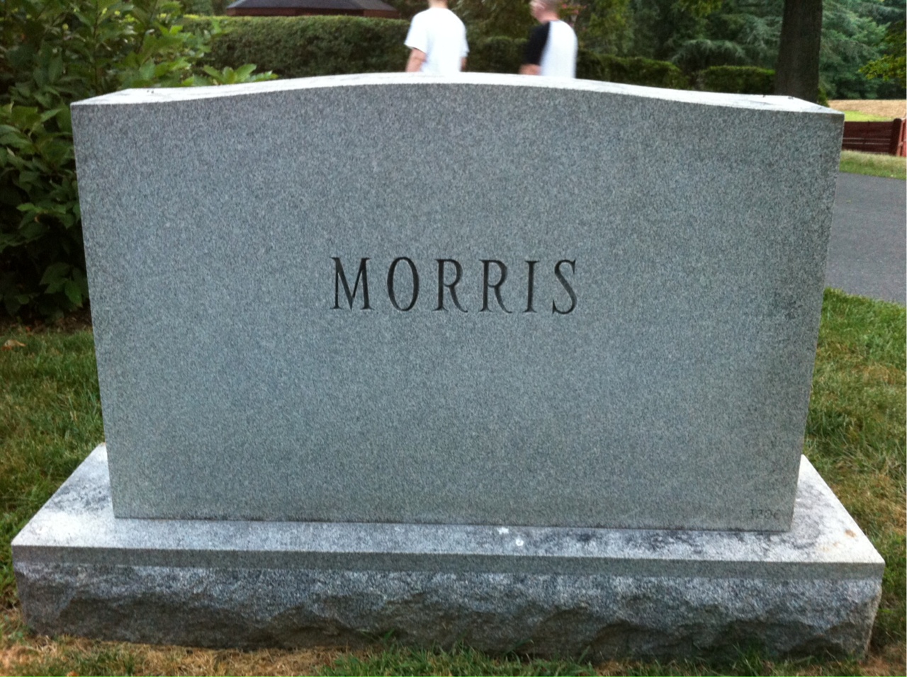 Back of headstone — Rose Morris