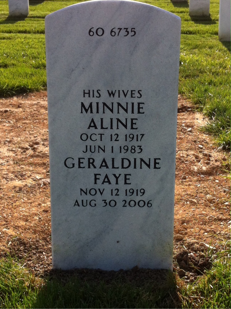 Back of headstone — Milton Branham