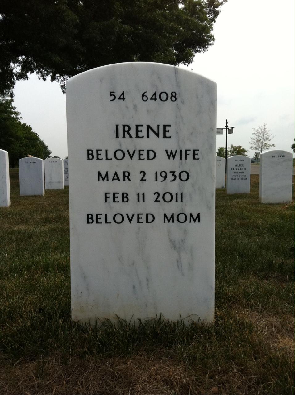 Back of headstone — Lawrence Constantine