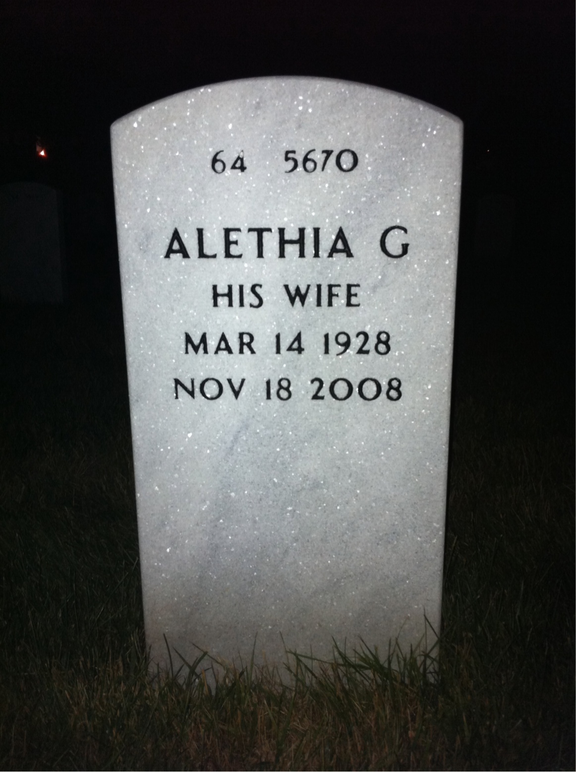 Back of headstone — Russell Crutchlow