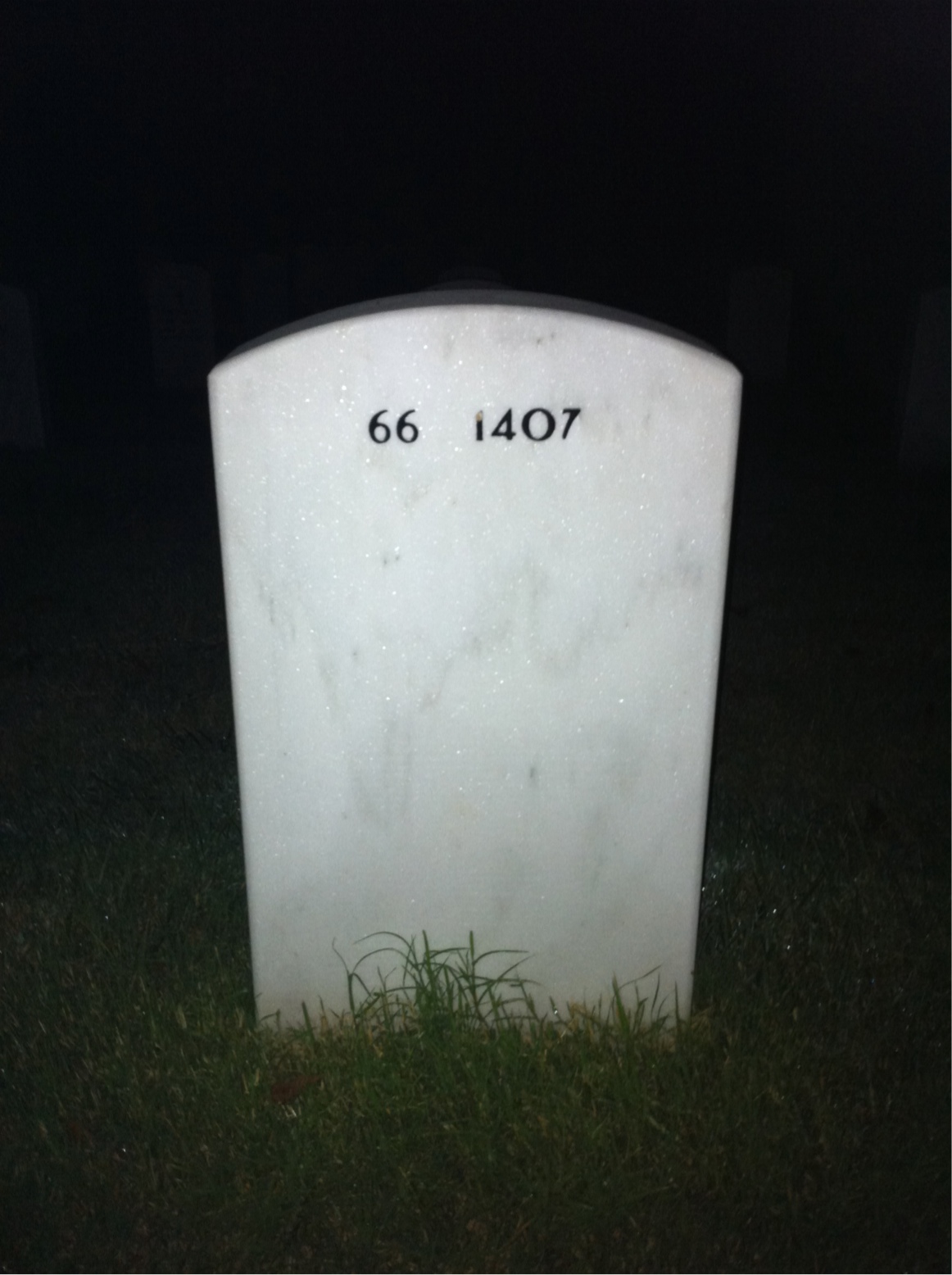 Back of headstone — Helen Kennedy