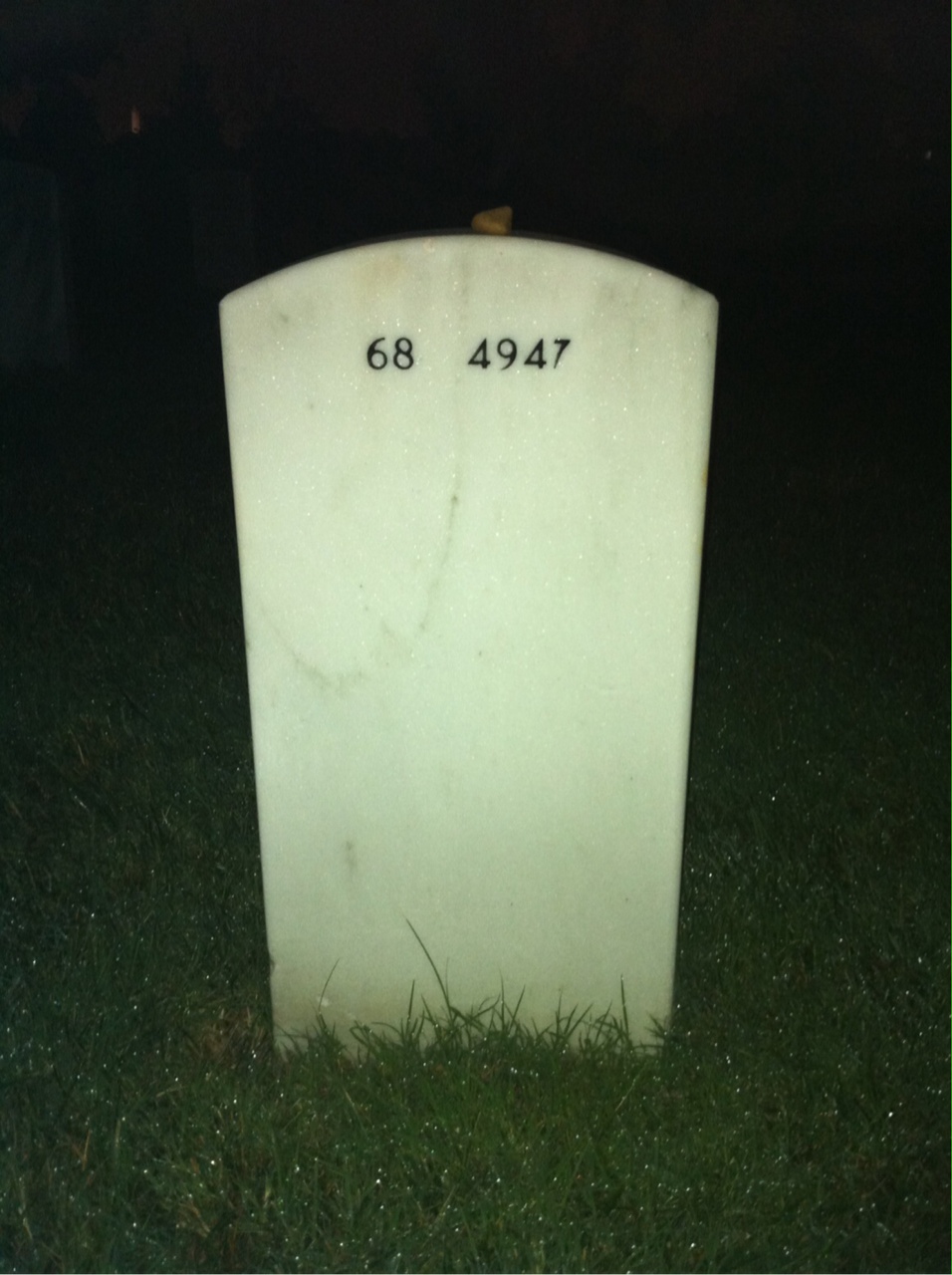 Back of headstone — Michael Rehmar