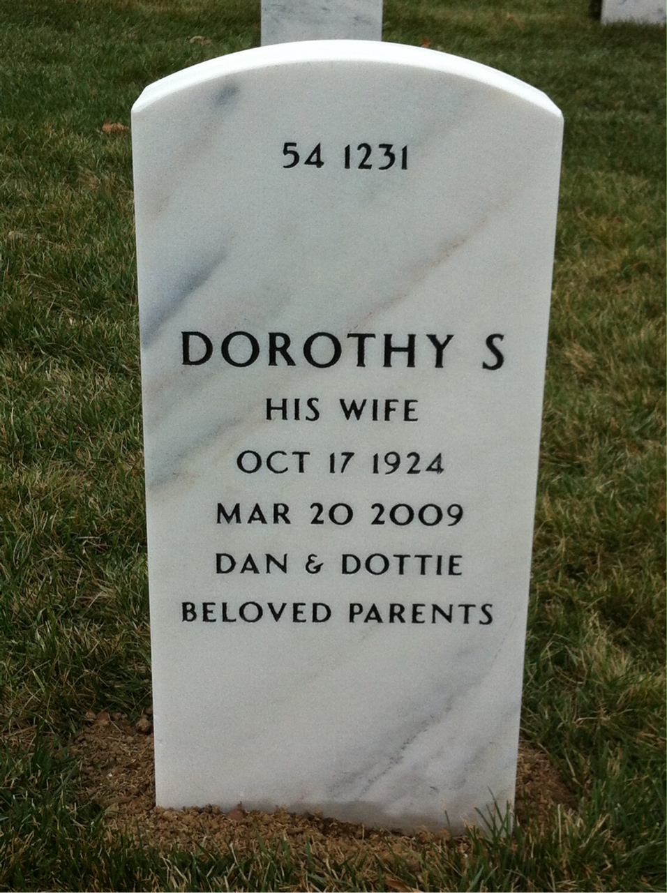 Back of headstone — Carlos Dannacher