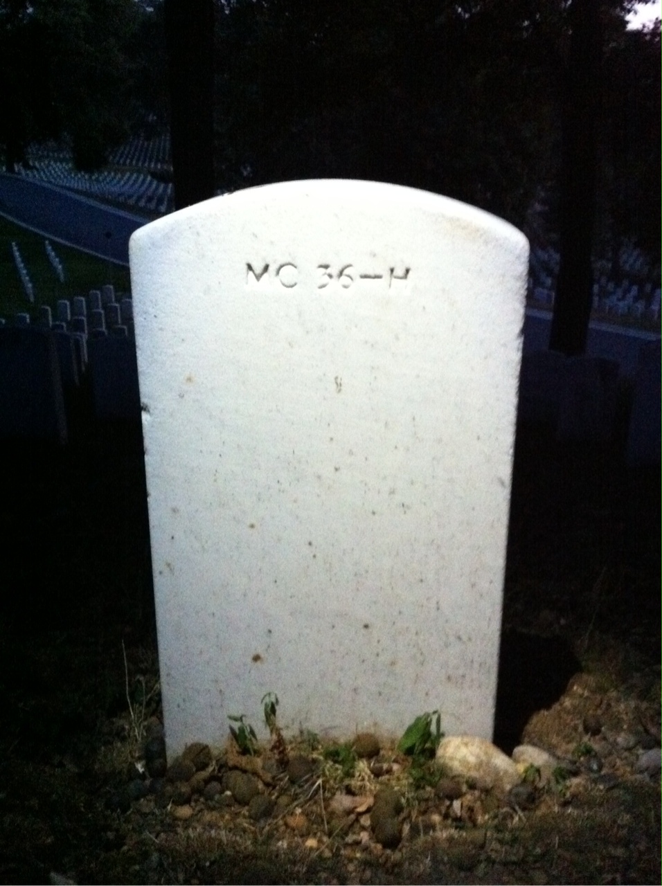 Back of headstone — Thomas Jerry Vining