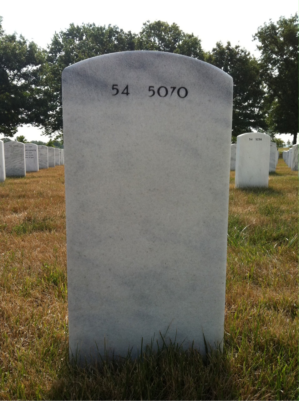 Back of headstone — Robert Jock