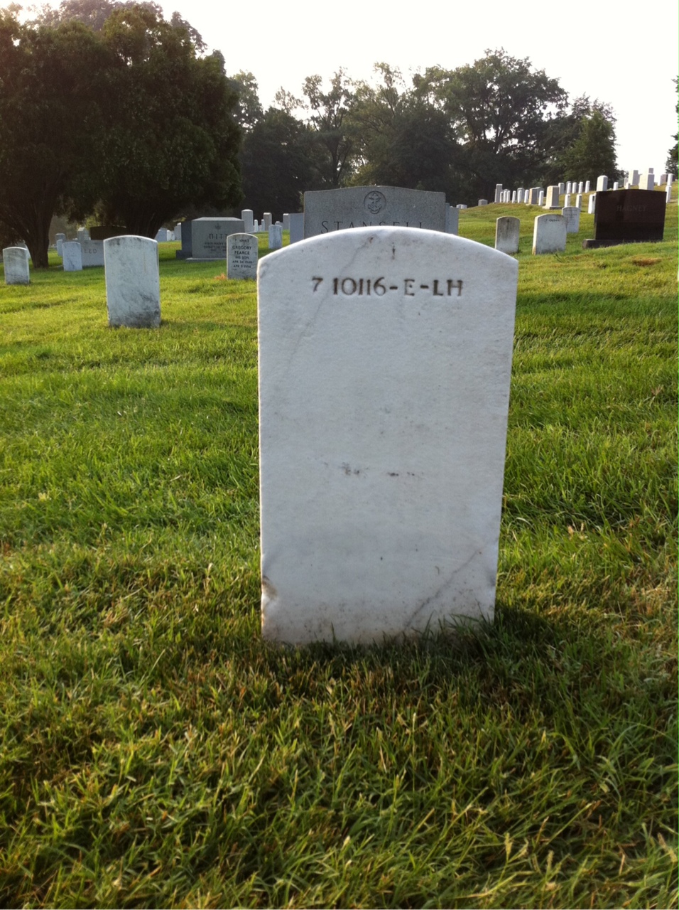 Back of headstone — Elijah Arnold