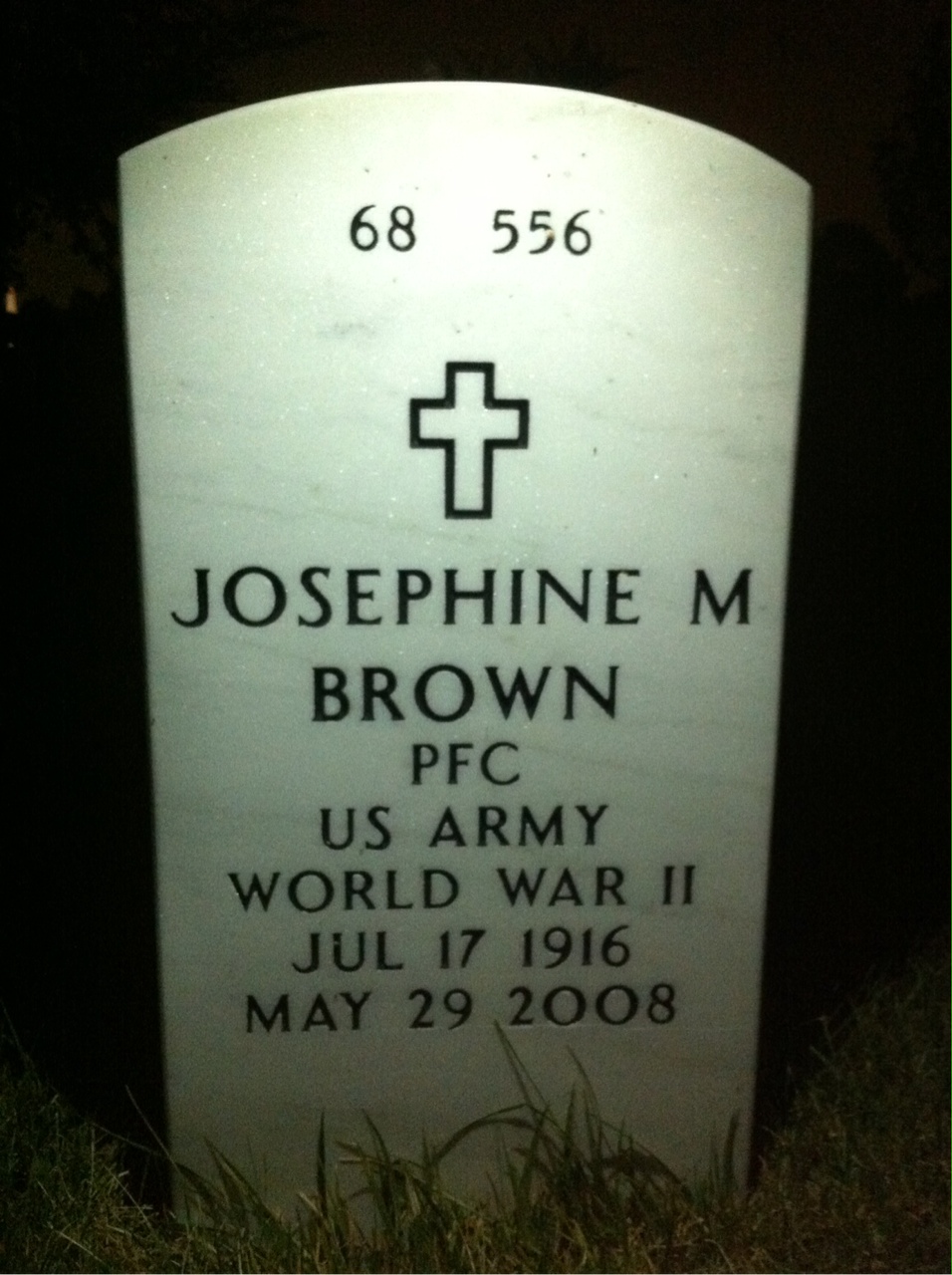 Back of headstone — Sylvester Brown
