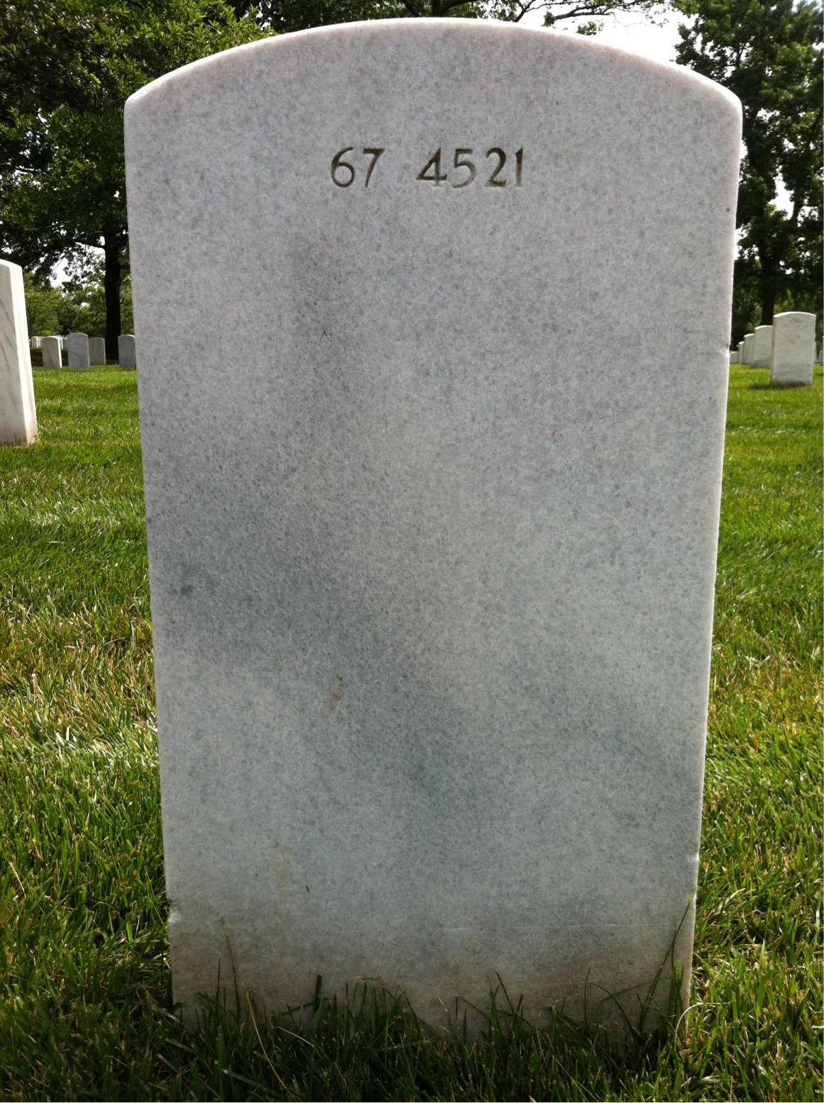 Back of headstone — Alexander Ambrose