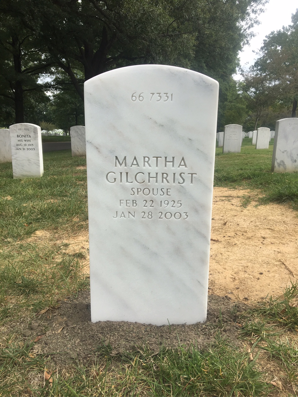 Back of headstone — Charles Milam