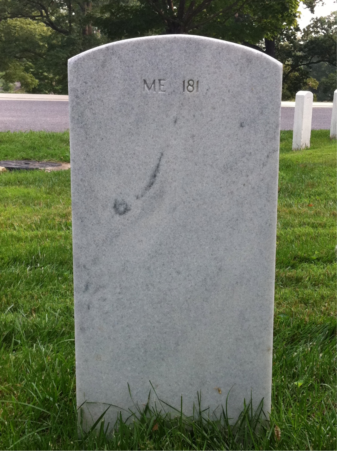 Back of headstone — Peter Acri