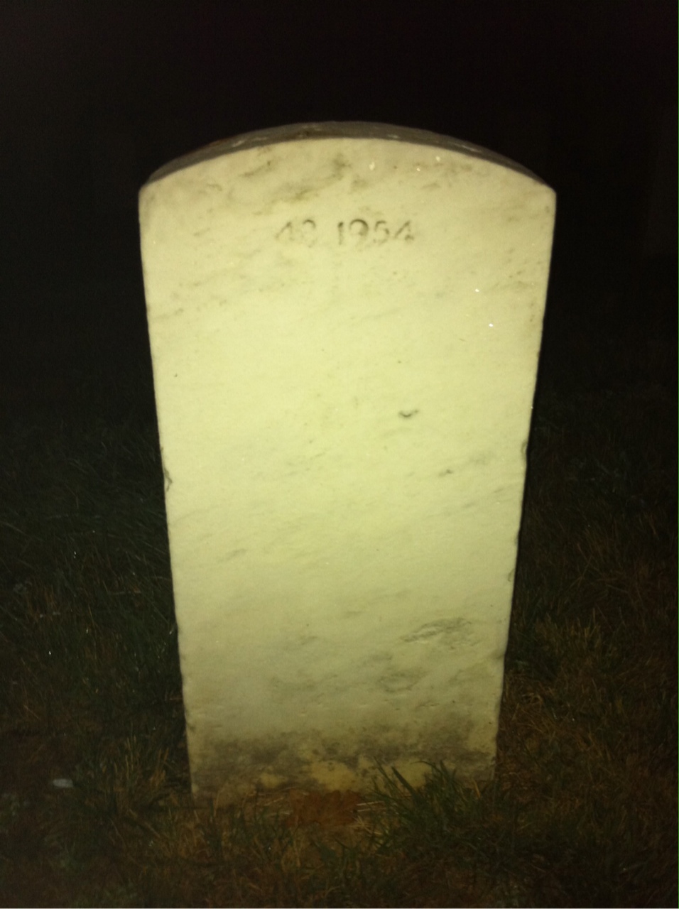 Back of headstone — Franklin Moore