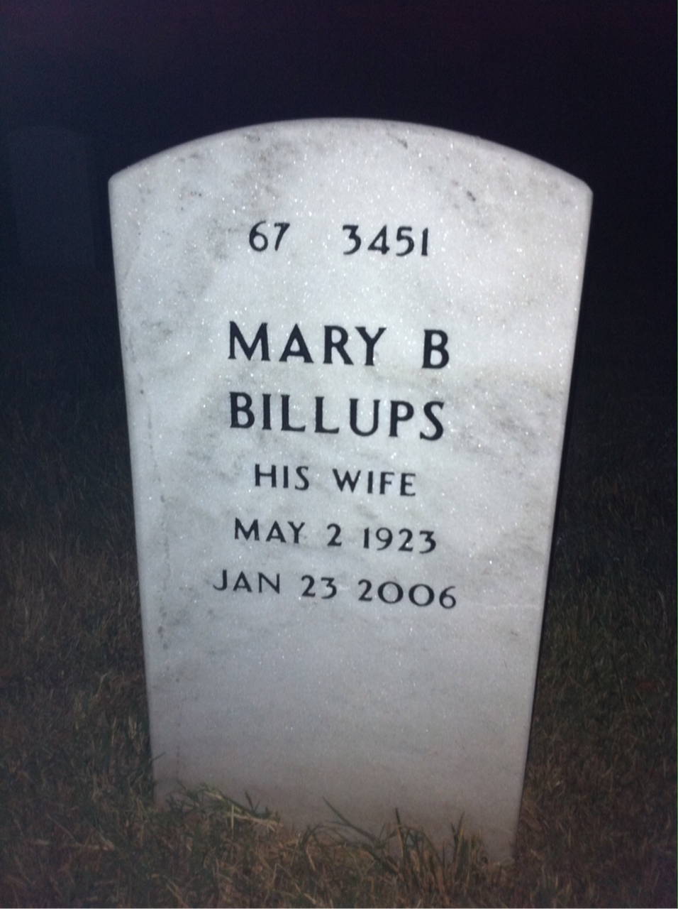 Back of headstone — John Conway