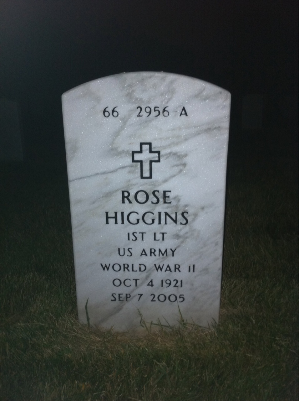 Back of headstone — Robert Higgins