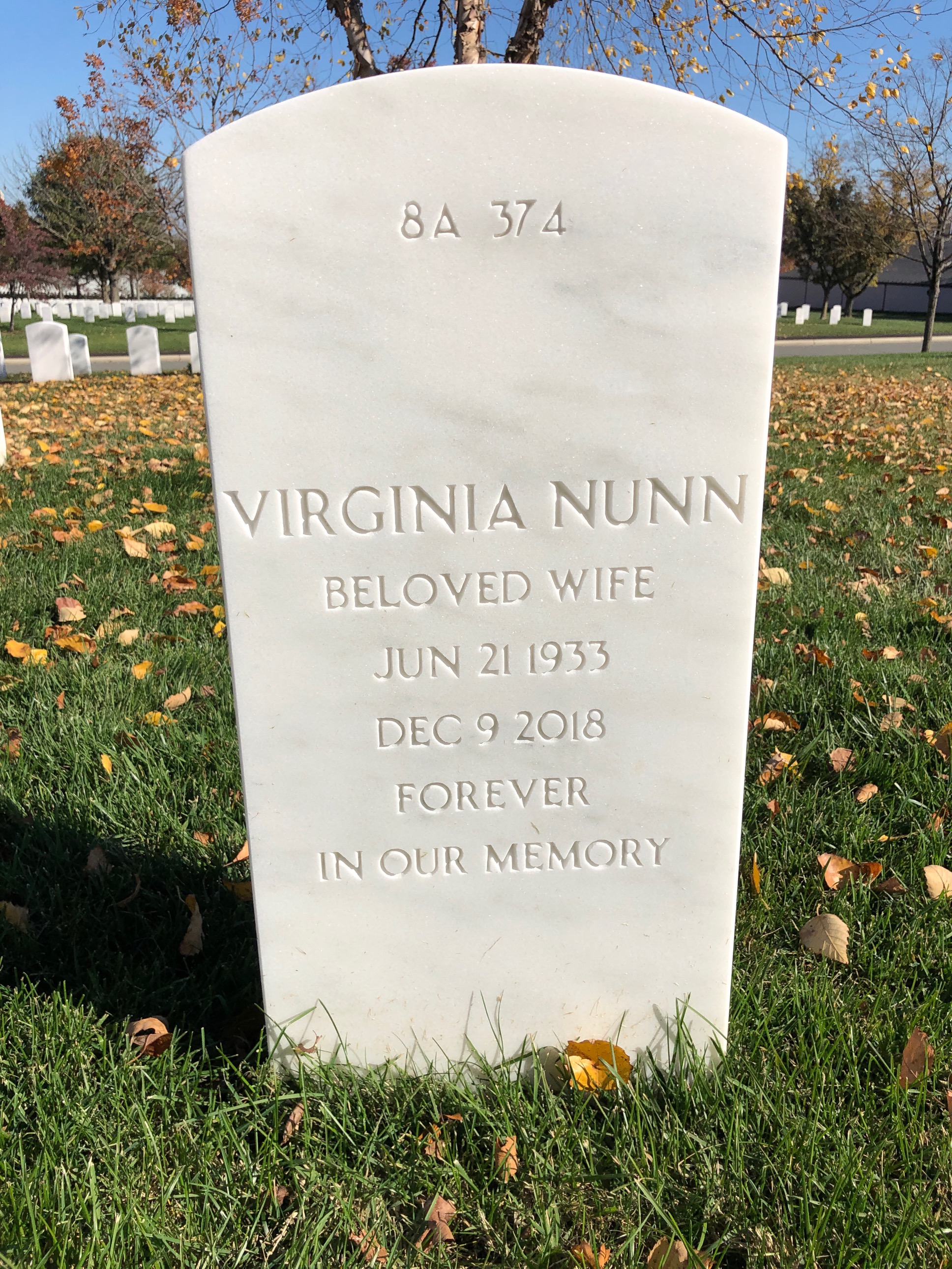 Back of headstone — William John Marr