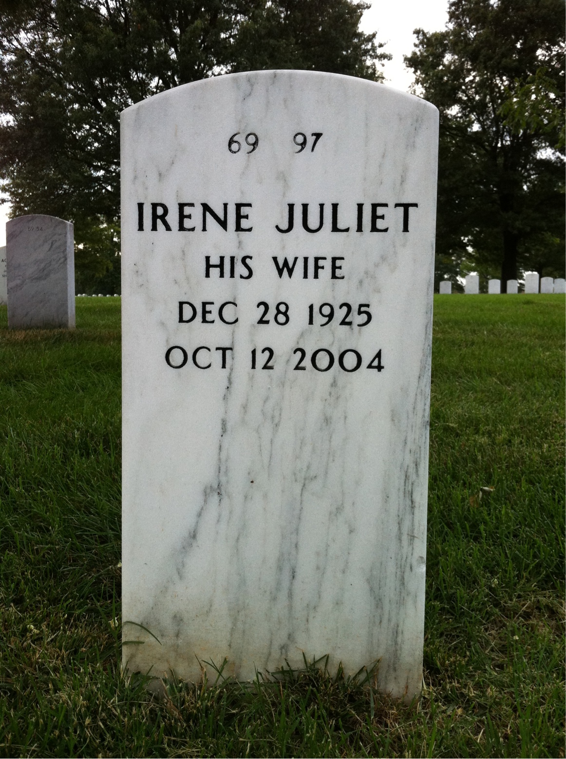 Back of headstone — Lucien Gagnon