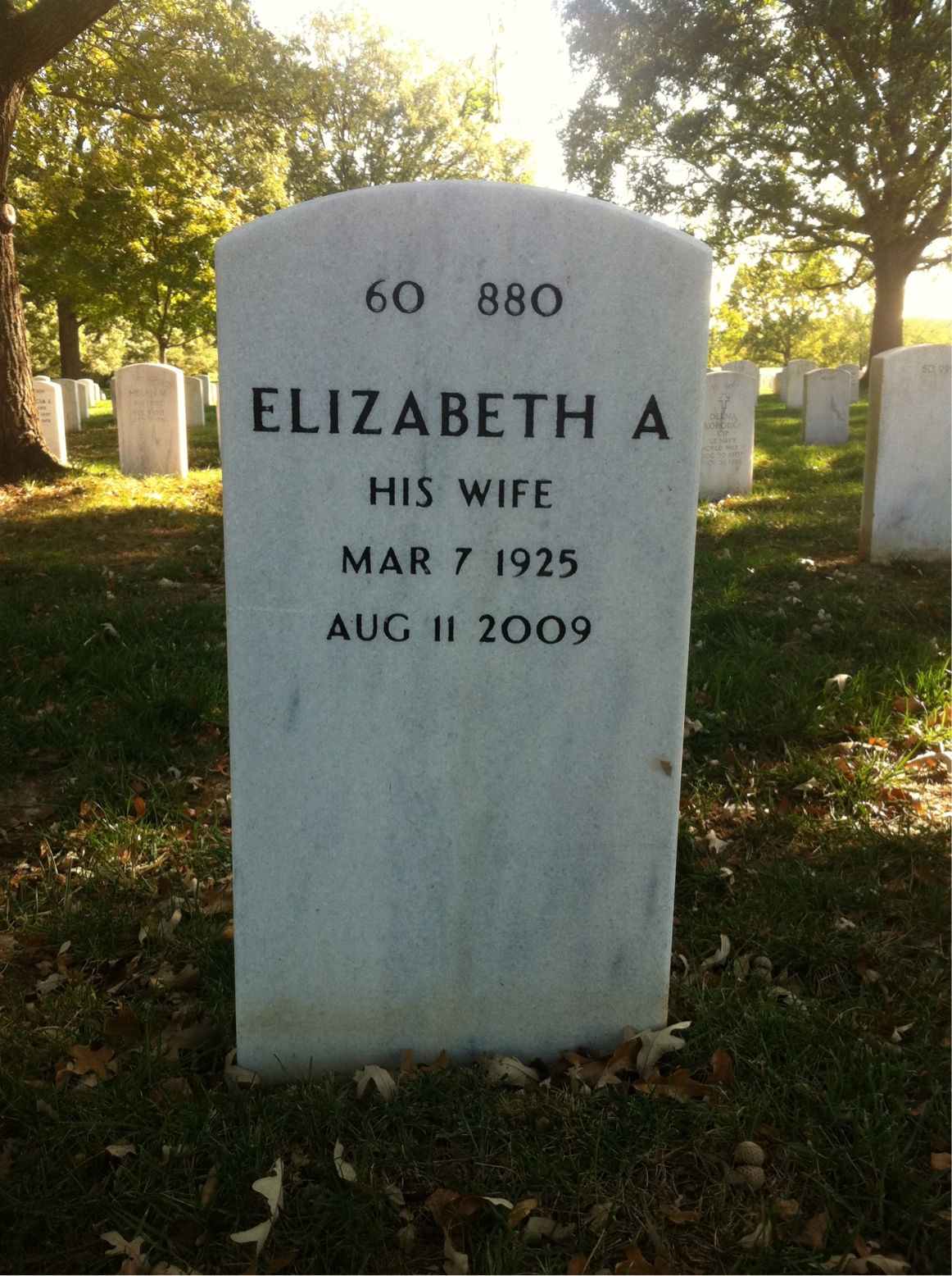 Back of headstone — George Gilmore